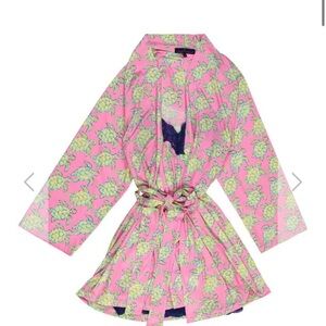 Simply Southern Turtle Print Sleep Dress and Robe Set LG NWT